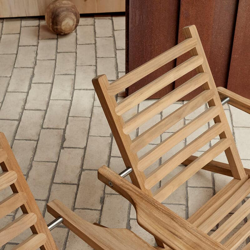 Carl Hansen - AH603 Outdoor Deck Chair - Lifestyle Image 05 Olson and Baker - Designer & Contemporary Sofas, Furniture - Olson and Baker showcases original designs from authentic, designer brands. Buy contemporary furniture, lighting, storage, sofas & chairs at Olson + Baker.