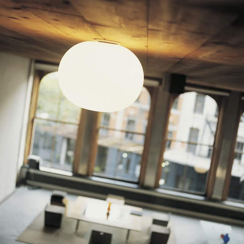 Flos - Glo-Ball Ceiling Wall Light - Lifestyle Image 01 Olson and Baker - Designer & Contemporary Sofas, Furniture - Olson and Baker showcases original designs from authentic, designer brands. Buy contemporary furniture, lighting, storage, sofas & chairs at Olson + Baker.