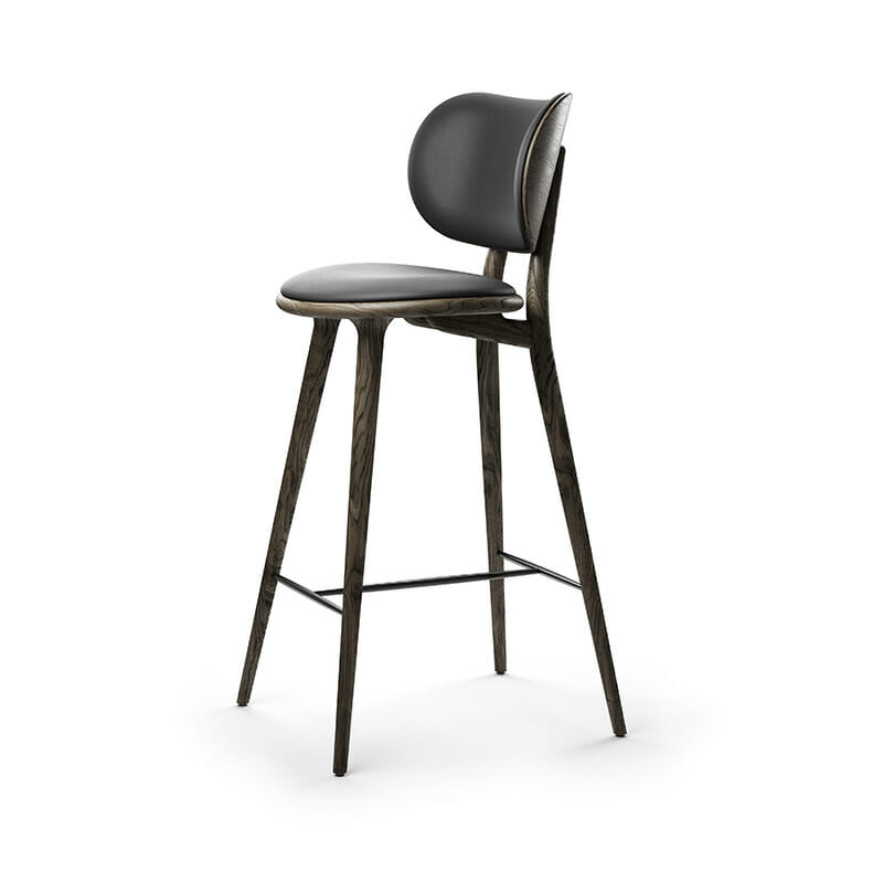 Mater High Bar Stool with Backrest by Olson and Baker - Designer & Contemporary Sofas, Furniture - Olson and Baker showcases original designs from authentic, designer brands. Buy contemporary furniture, lighting, storage, sofas & chairs at Olson + Baker.