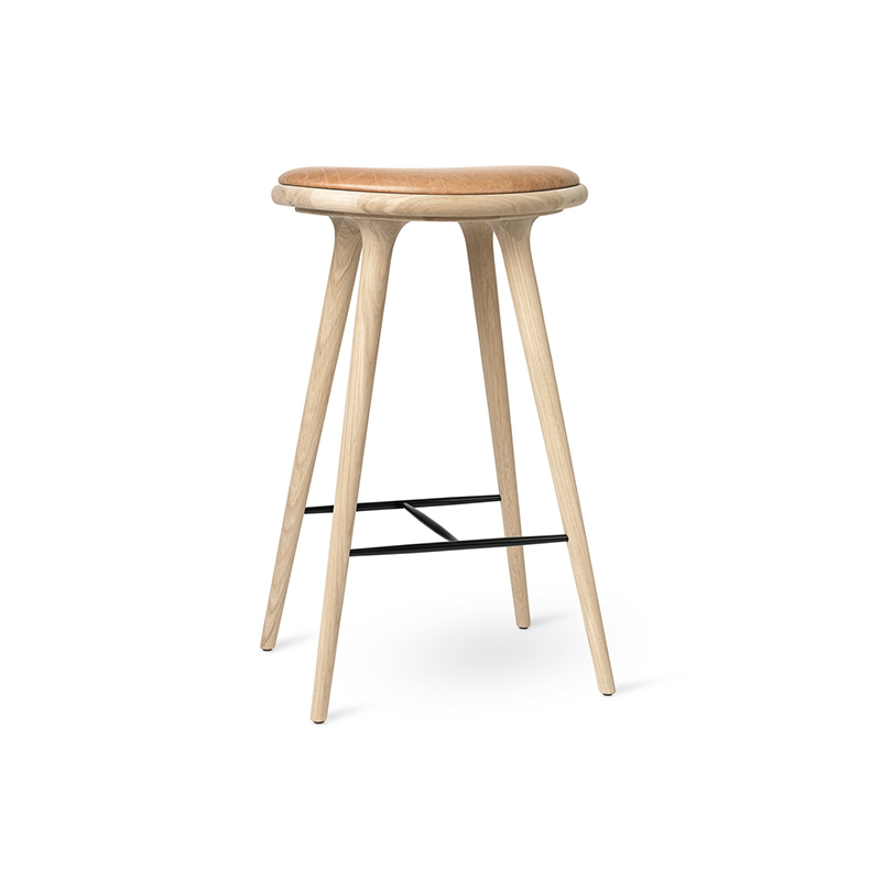 Mater High Bar Stool by Space Copenhagen Olson and Baker - Designer & Contemporary Sofas, Furniture - Olson and Baker showcases original designs from authentic, designer brands. Buy contemporary furniture, lighting, storage, sofas & chairs at Olson + Baker.