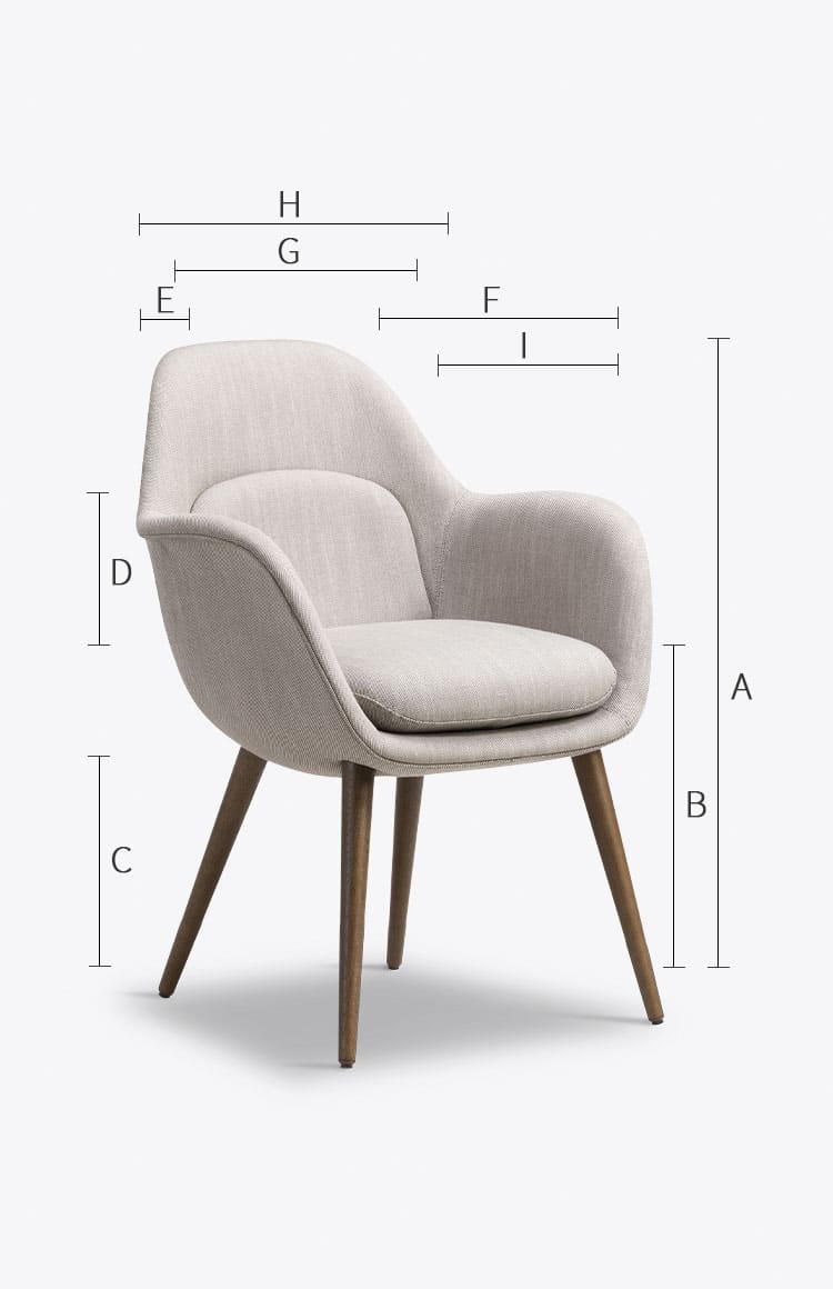 Swoon-Dining-Chair-Fredericia-All-Dimensions