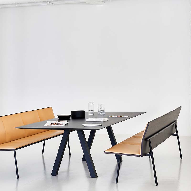 Viccarbe - Trestle Table - Lifestyle 5 Olson and Baker - Designer & Contemporary Sofas, Furniture - Olson and Baker showcases original designs from authentic, designer brands. Buy contemporary furniture, lighting, storage, sofas & chairs at Olson + Baker.