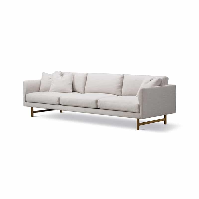 Fredericia Calmo Three Seater Sofa 80 in Smoked Oak Romo 10 Quill Ruskin - Pack Shot 02 Olson and Baker - Designer & Contemporary Sofas, Furniture - Olson and Baker showcases original designs from authentic, designer brands. Buy contemporary furniture, lighting, storage, sofas & chairs at Olson + Baker.