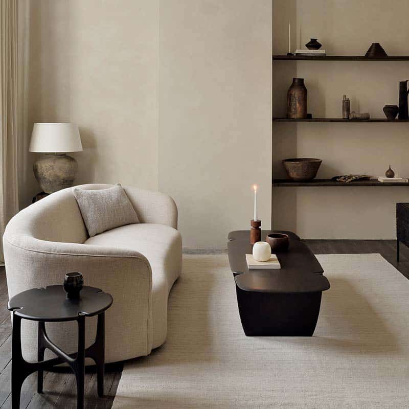 Ethnicraft PI Coffee Table Lifestyle Shot 03 Olson and Baker - Designer & Contemporary Sofas, Furniture - Olson and Baker showcases original designs from authentic, designer brands. Buy contemporary furniture, lighting, storage, sofas & chairs at Olson + Baker.