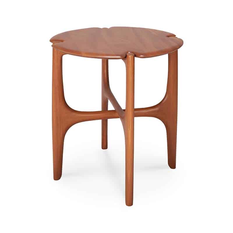 Ethnicraft PI Side Table Mahogany Pack Shot 02 Olson and Baker - Designer & Contemporary Sofas, Furniture - Olson and Baker showcases original designs from authentic, designer brands. Buy contemporary furniture, lighting, storage, sofas & chairs at Olson + Baker.