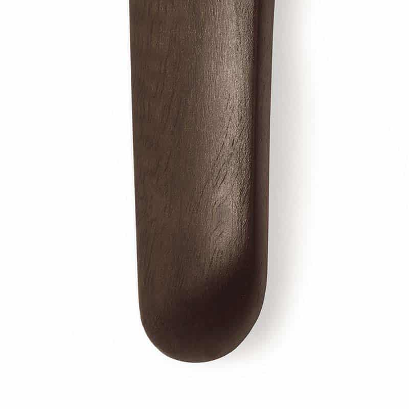 Ethnicraft PI Wall Hangers Dark Mahogany Detail Shot 02 Olson and Baker - Designer & Contemporary Sofas, Furniture - Olson and Baker showcases original designs from authentic, designer brands. Buy contemporary furniture, lighting, storage, sofas & chairs at Olson + Baker.