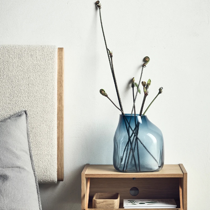 Bolia - Cana Rattan Bedside Table - Detail 01 Olson and Baker - Designer & Contemporary Sofas, Furniture - Olson and Baker showcases original designs from authentic, designer brands. Buy contemporary furniture, lighting, storage, sofas & chairs at Olson + Baker.