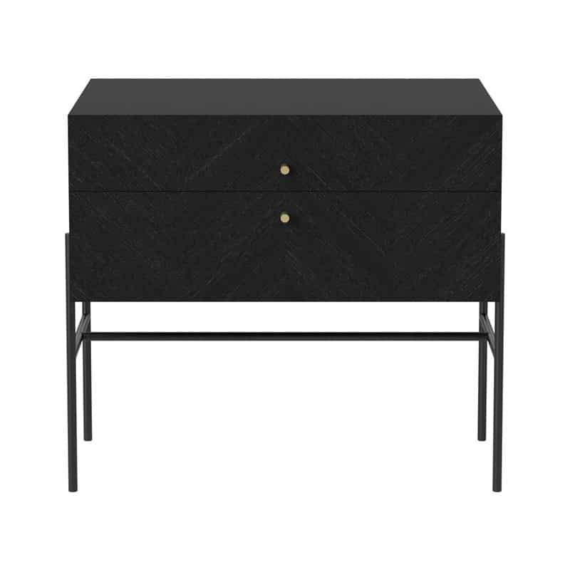 Bolia - Luxe Bedside Table 2 Drawers - Packshot 03 Olson and Baker - Designer & Contemporary Sofas, Furniture - Olson and Baker showcases original designs from authentic, designer brands. Buy contemporary furniture, lighting, storage, sofas & chairs at Olson + Baker.