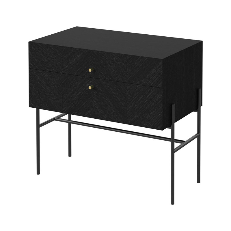 Luxe Bedside Table - Two Drawers by Olson and Baker - Designer & Contemporary Sofas, Furniture - Olson and Baker showcases original designs from authentic, designer brands. Buy contemporary furniture, lighting, storage, sofas & chairs at Olson + Baker.