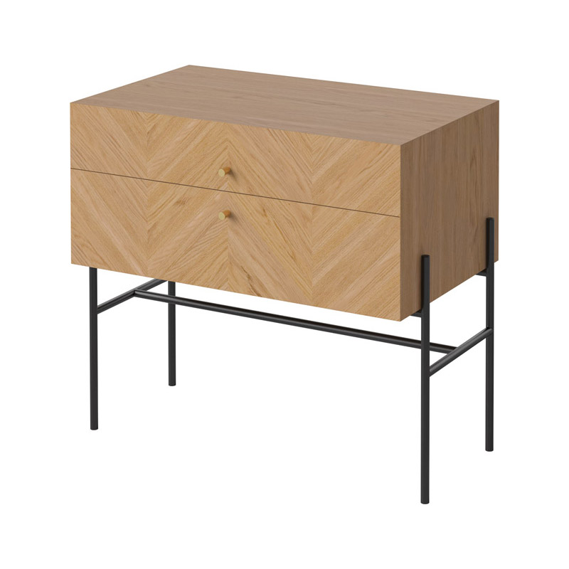 Luxe Bedside Table - Two Drawers by Olson and Baker - Designer & Contemporary Sofas, Furniture - Olson and Baker showcases original designs from authentic, designer brands. Buy contemporary furniture, lighting, storage, sofas & chairs at Olson + Baker.