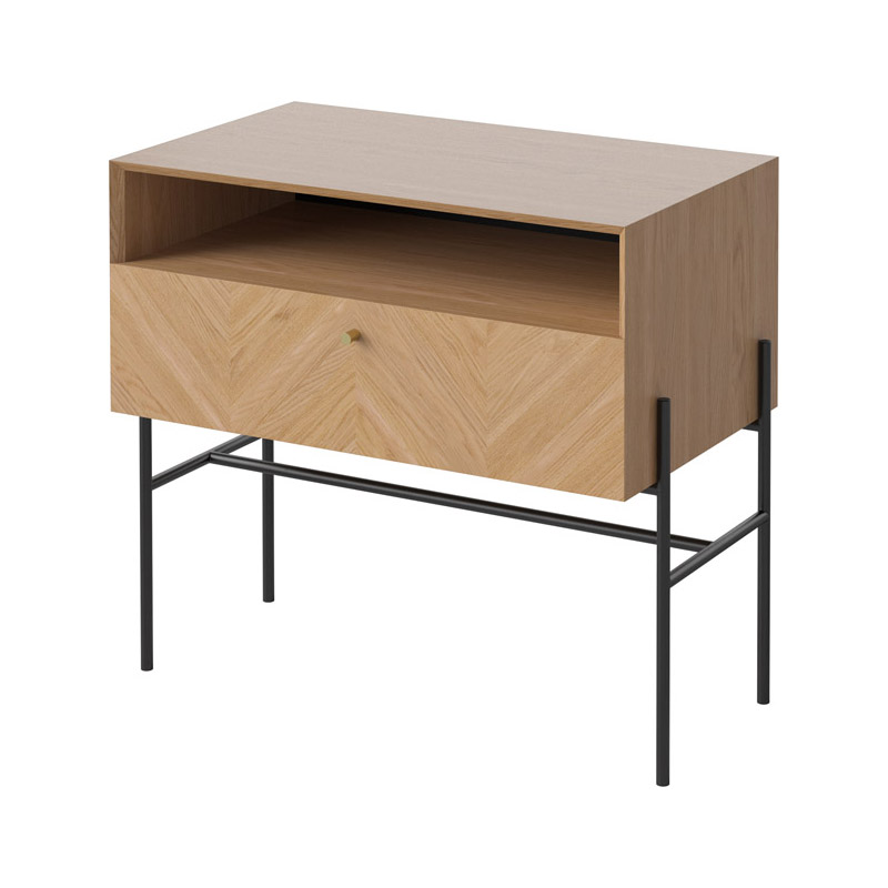 Bolia - Luxe Bedside Table - Oak - Packshot 04 Olson and Baker - Designer & Contemporary Sofas, Furniture - Olson and Baker showcases original designs from authentic, designer brands. Buy contemporary furniture, lighting, storage, sofas & chairs at Olson + Baker.