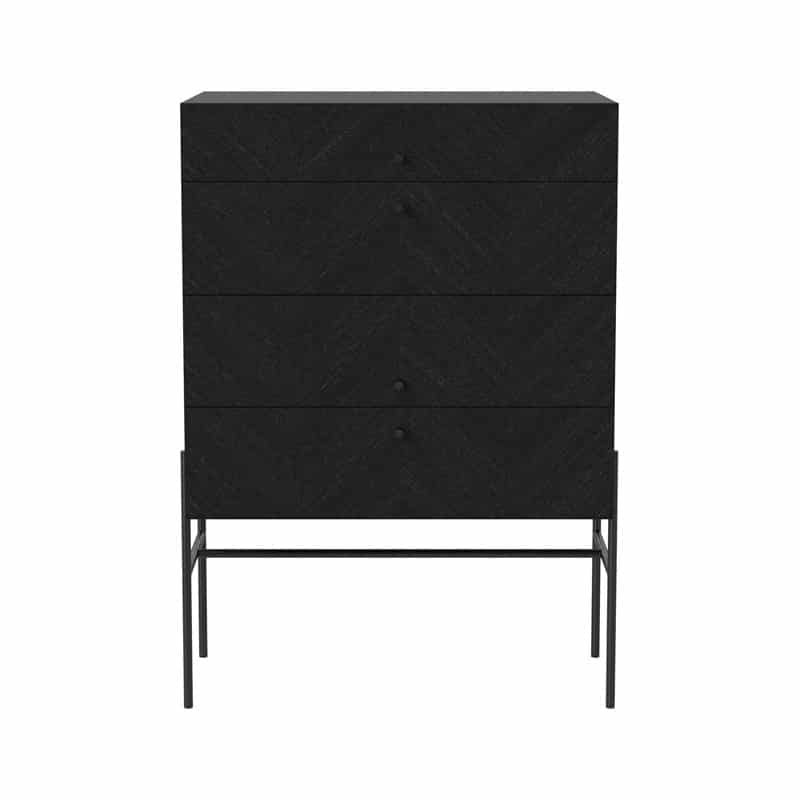 Bolia - Luxe Chest of Drawers - Black - Packshot 01 Olson and Baker - Designer & Contemporary Sofas, Furniture - Olson and Baker showcases original designs from authentic, designer brands. Buy contemporary furniture, lighting, storage, sofas & chairs at Olson + Baker.