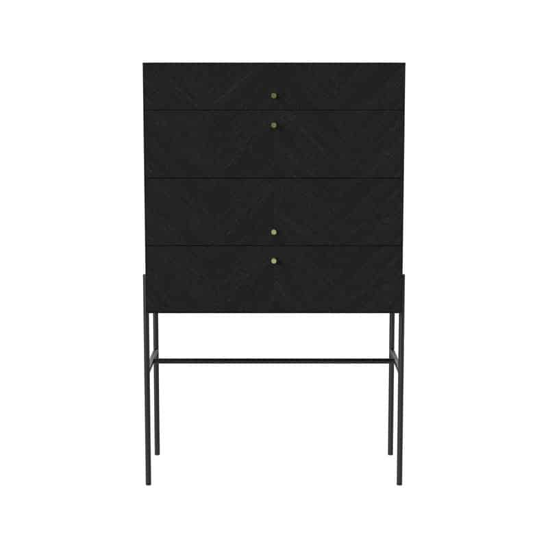 Bolia - Luxe Chest of Drawers - Black - Packshot 03 Olson and Baker - Designer & Contemporary Sofas, Furniture - Olson and Baker showcases original designs from authentic, designer brands. Buy contemporary furniture, lighting, storage, sofas & chairs at Olson + Baker.