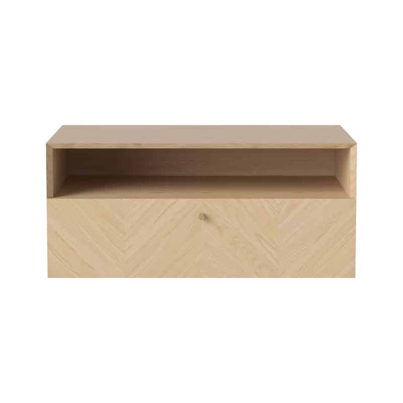 Bolia Luxe Wall Mounted Bedside Table - One Drawer by Michael H. Nielsen Olson and Baker - Designer & Contemporary Sofas, Furniture - Olson and Baker showcases original designs from authentic, designer brands. Buy contemporary furniture, lighting, storage, sofas & chairs at Olson + Baker.