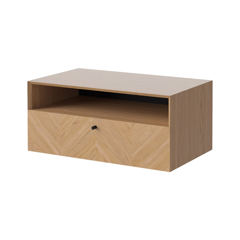 Luxe Wall Mounted Bedside Table - One Drawer by Olson and Baker - Designer & Contemporary Sofas, Furniture - Olson and Baker showcases original designs from authentic, designer brands. Buy contemporary furniture, lighting, storage, sofas & chairs at Olson + Baker.