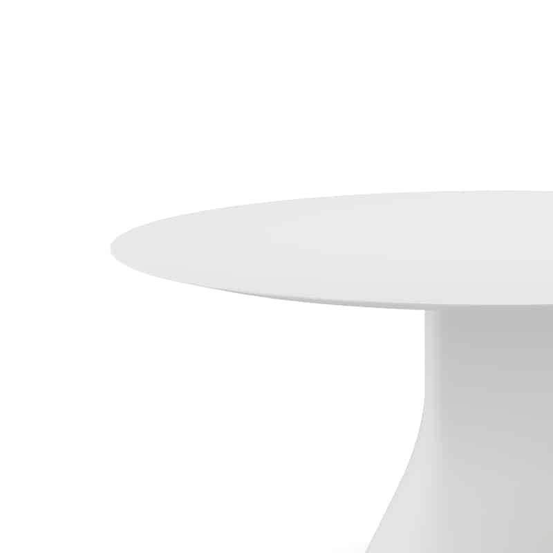 Viccarbe - Cambio Round Pedestal Table - White - Detail 001 Olson and Baker - Designer & Contemporary Sofas, Furniture - Olson and Baker showcases original designs from authentic, designer brands. Buy contemporary furniture, lighting, storage, sofas & chairs at Olson + Baker.