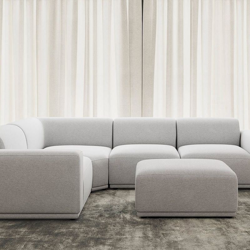 Case Furniture - Kelston Ottoman - Lifestyle image 02 Olson and Baker - Designer & Contemporary Sofas, Furniture - Olson and Baker showcases original designs from authentic, designer brands. Buy contemporary furniture, lighting, storage, sofas & chairs at Olson + Baker.