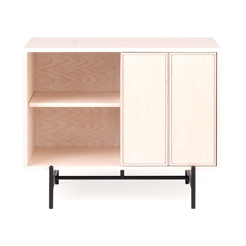 L.Ercolani - Canvas Small Cabinet - Ash - Packshot 02 Olson and Baker - Designer & Contemporary Sofas, Furniture - Olson and Baker showcases original designs from authentic, designer brands. Buy contemporary furniture, lighting, storage, sofas & chairs at Olson + Baker.