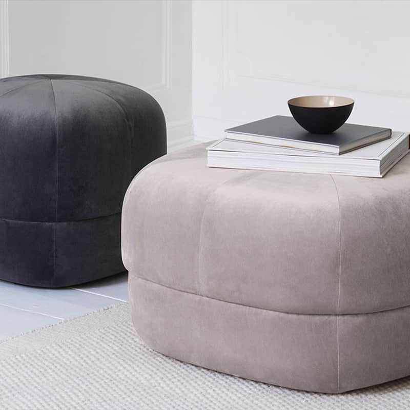 Normann Copenhagen - Circus Pouf - Lifestyle image 02 Olson and Baker - Designer & Contemporary Sofas, Furniture - Olson and Baker showcases original designs from authentic, designer brands. Buy contemporary furniture, lighting, storage, sofas & chairs at Olson + Baker.