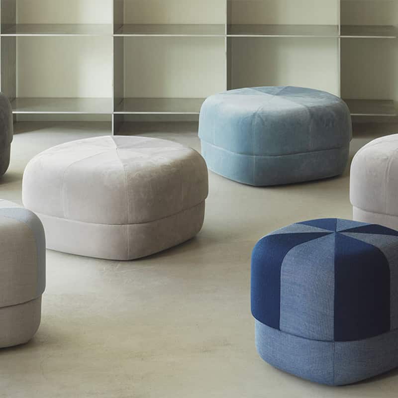 Normann Copenhagen - Circus Pouf - Lifestyle image 03 Olson and Baker - Designer & Contemporary Sofas, Furniture - Olson and Baker showcases original designs from authentic, designer brands. Buy contemporary furniture, lighting, storage, sofas & chairs at Olson + Baker.