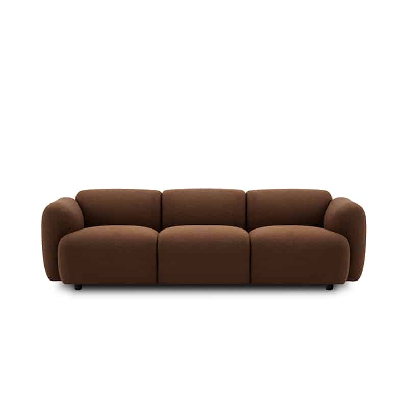 Normann Copenhagen - Swell Sofa Three Seater - Packshot 01 Olson and Baker - Designer & Contemporary Sofas, Furniture - Olson and Baker showcases original designs from authentic, designer brands. Buy contemporary furniture, lighting, storage, sofas & chairs at Olson + Baker.