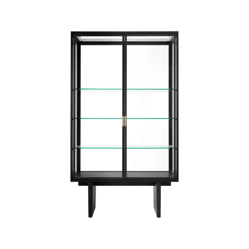 Gubi Private Vitrine - Black Stained Oak - Ex Display by Space Copenhagen Olson and Baker - Designer & Contemporary Sofas, Furniture - Olson and Baker showcases original designs from authentic, designer brands. Buy contemporary furniture, lighting, storage, sofas & chairs at Olson + Baker.