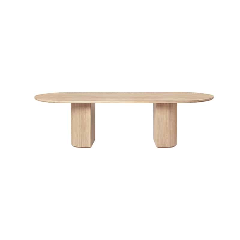 Gubi Moon Dining Table by Space Copenhagen Olson and Baker - Designer & Contemporary Sofas, Furniture - Olson and Baker showcases original designs from authentic, designer brands. Buy contemporary furniture, lighting, storage, sofas & chairs at Olson + Baker.