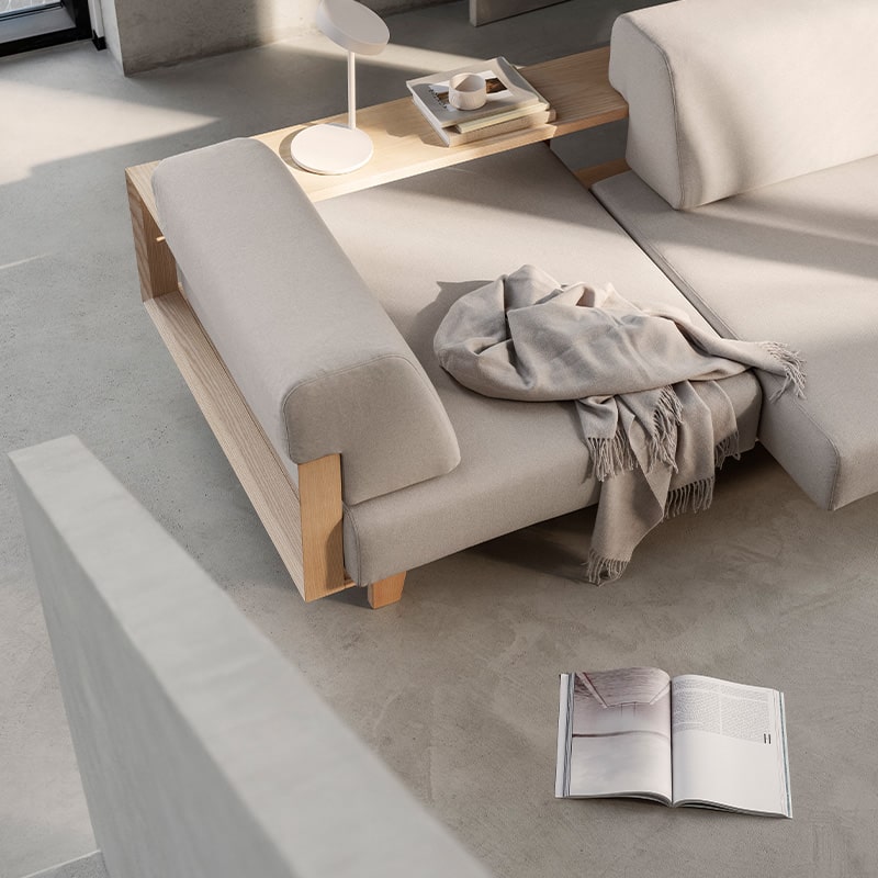 softline-wood-sofabed-lifestyle-03 Olson and Baker - Designer & Contemporary Sofas, Furniture - Olson and Baker showcases original designs from authentic, designer brands. Buy contemporary furniture, lighting, storage, sofas & chairs at Olson + Baker.
