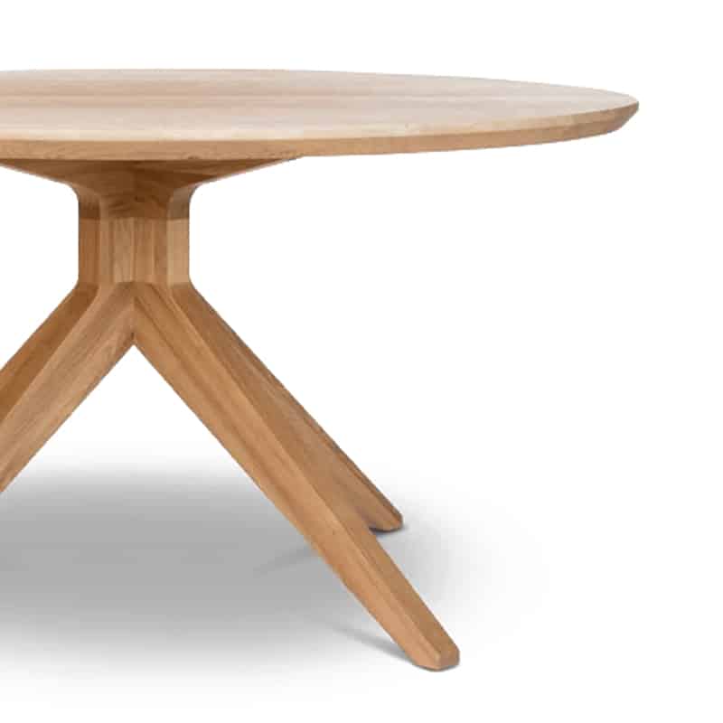 Case Furniture - Cross Round Dining Table - Detail 00002 Olson and Baker - Designer & Contemporary Sofas, Furniture - Olson and Baker showcases original designs from authentic, designer brands. Buy contemporary furniture, lighting, storage, sofas & chairs at Olson + Baker.