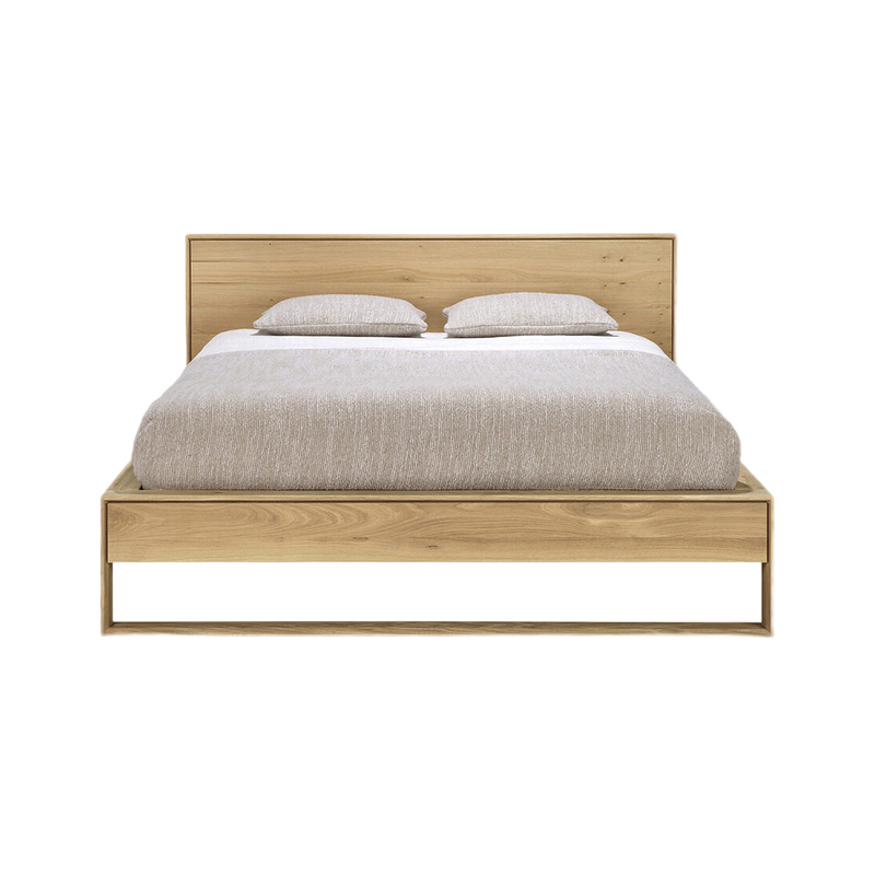 Ethnicraft Nordic II Bed by Alain van Havre Olson and Baker - Designer & Contemporary Sofas, Furniture - Olson and Baker showcases original designs from authentic, designer brands. Buy contemporary furniture, lighting, storage, sofas & chairs at Olson + Baker.