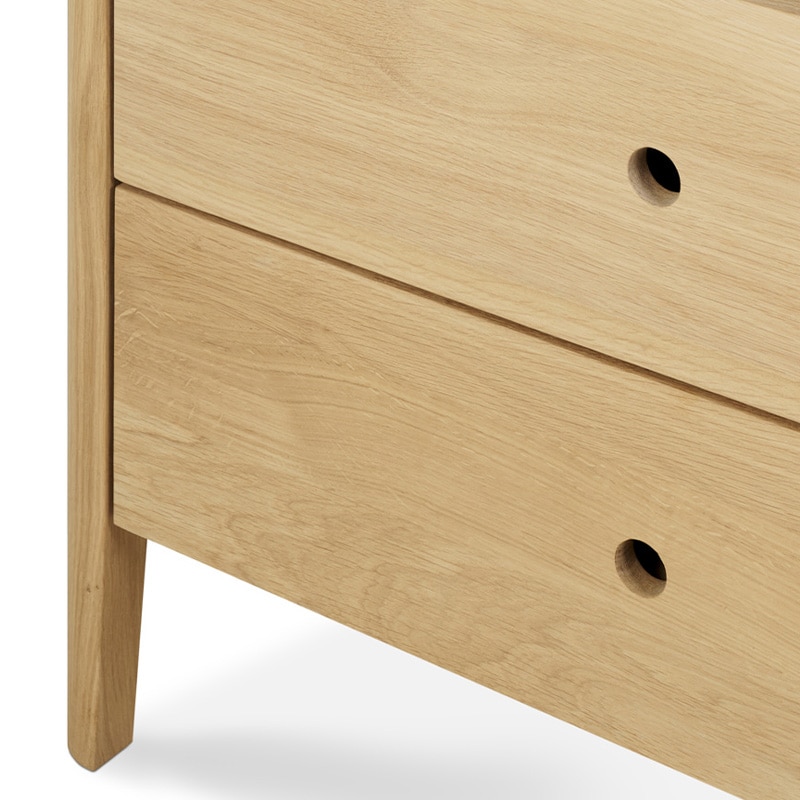 Spindle Chest of Drawers by Ethnicraft Oak Detail Shot 03 Olson and Baker - Designer & Contemporary Sofas, Furniture - Olson and Baker showcases original designs from authentic, designer brands. Buy contemporary furniture, lighting, storage, sofas & chairs at Olson + Baker.
