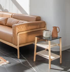 Gazzda - Fawn Side Table - Lifestyle Image 01 Olson and Baker - Designer & Contemporary Sofas, Furniture - Olson and Baker showcases original designs from authentic, designer brands. Buy contemporary furniture, lighting, storage, sofas & chairs at Olson + Baker.