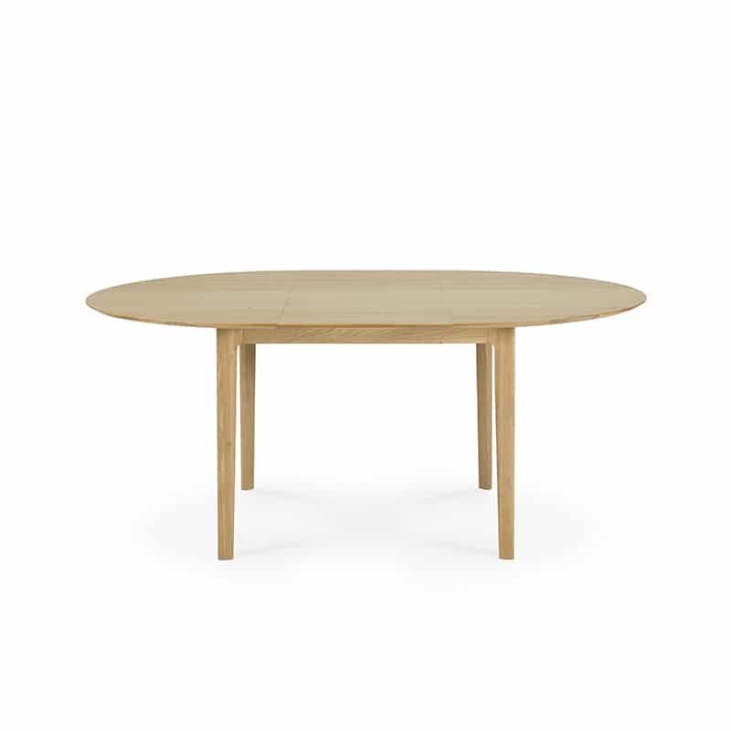 Ethnicraft Bok Dining Table Round Extendable by Alain van Havre Olson and Baker - Designer & Contemporary Sofas, Furniture - Olson and Baker showcases original designs from authentic, designer brands. Buy contemporary furniture, lighting, storage, sofas & chairs at Olson + Baker.