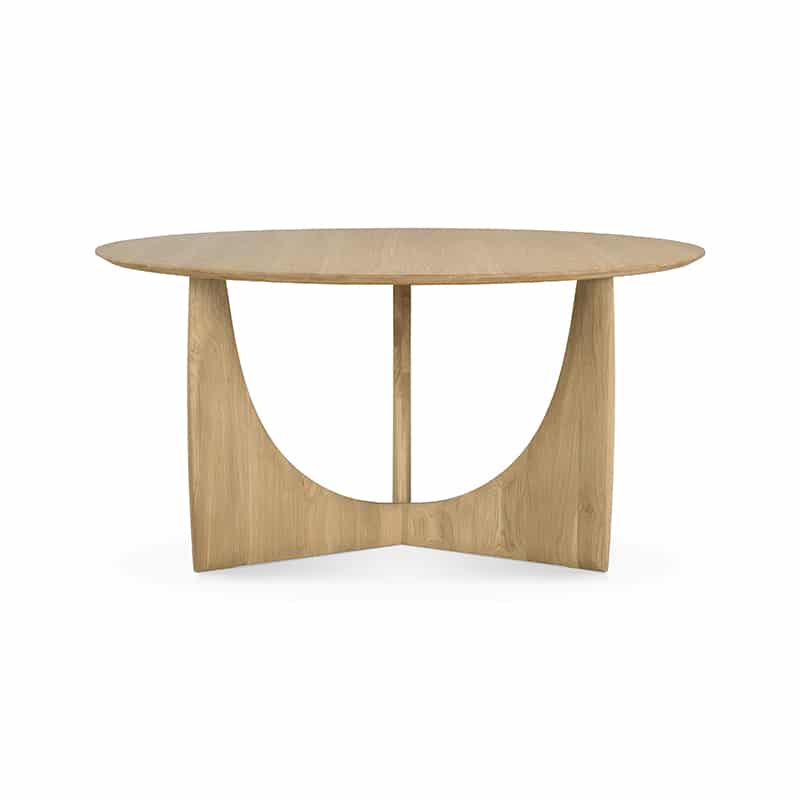 Ethnicraft Geometric Dining Table Round by Alain van Havre Olson and Baker - Designer & Contemporary Sofas, Furniture - Olson and Baker showcases original designs from authentic, designer brands. Buy contemporary furniture, lighting, storage, sofas & chairs at Olson + Baker.