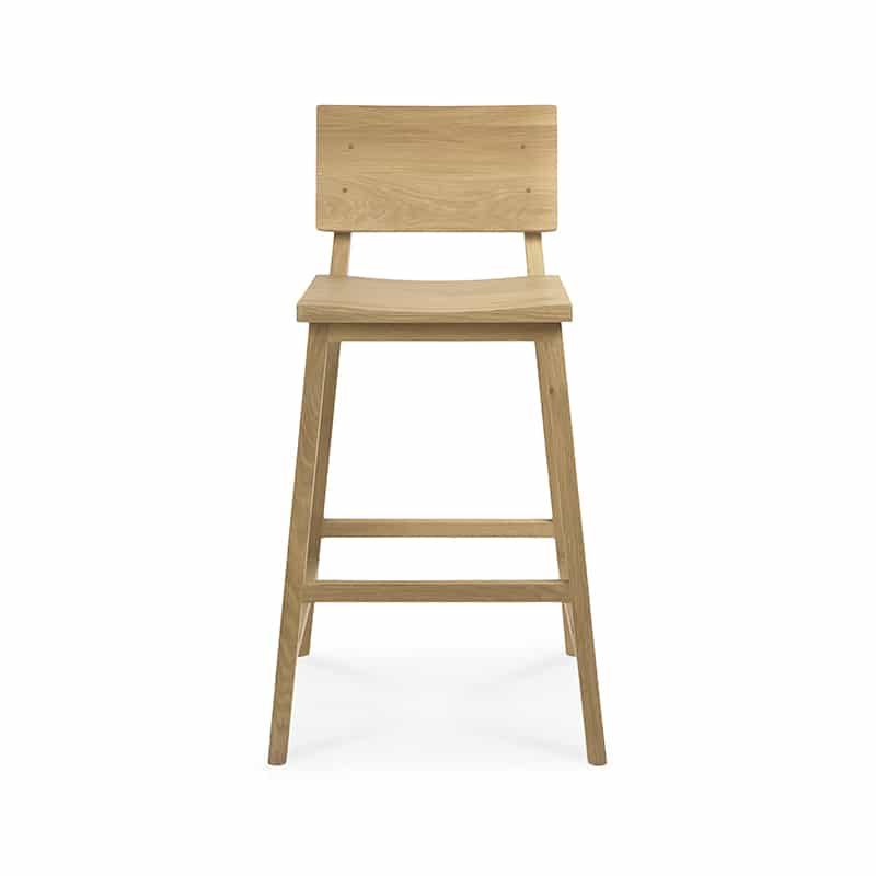 Ethnicraft N3 Counter Stool by Nathan Yong Olson and Baker - Designer & Contemporary Sofas, Furniture - Olson and Baker showcases original designs from authentic, designer brands. Buy contemporary furniture, lighting, storage, sofas & chairs at Olson + Baker.