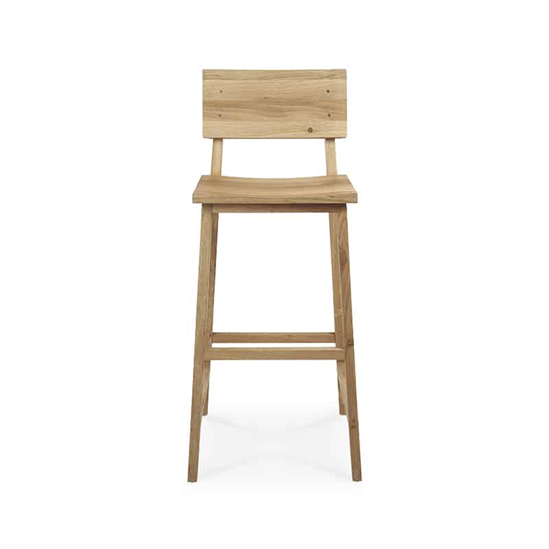 Ethnicraft N4 Bar Stool by Nathan Yong Olson and Baker - Designer & Contemporary Sofas, Furniture - Olson and Baker showcases original designs from authentic, designer brands. Buy contemporary furniture, lighting, storage, sofas & chairs at Olson + Baker.