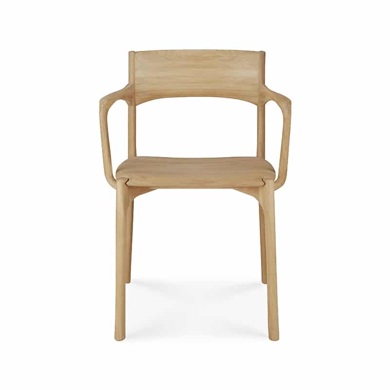 Ethnicraft PI Dining Chair with Arms by Alain van Havre Olson and Baker - Designer & Contemporary Sofas, Furniture - Olson and Baker showcases original designs from authentic, designer brands. Buy contemporary furniture, lighting, storage, sofas & chairs at Olson + Baker.