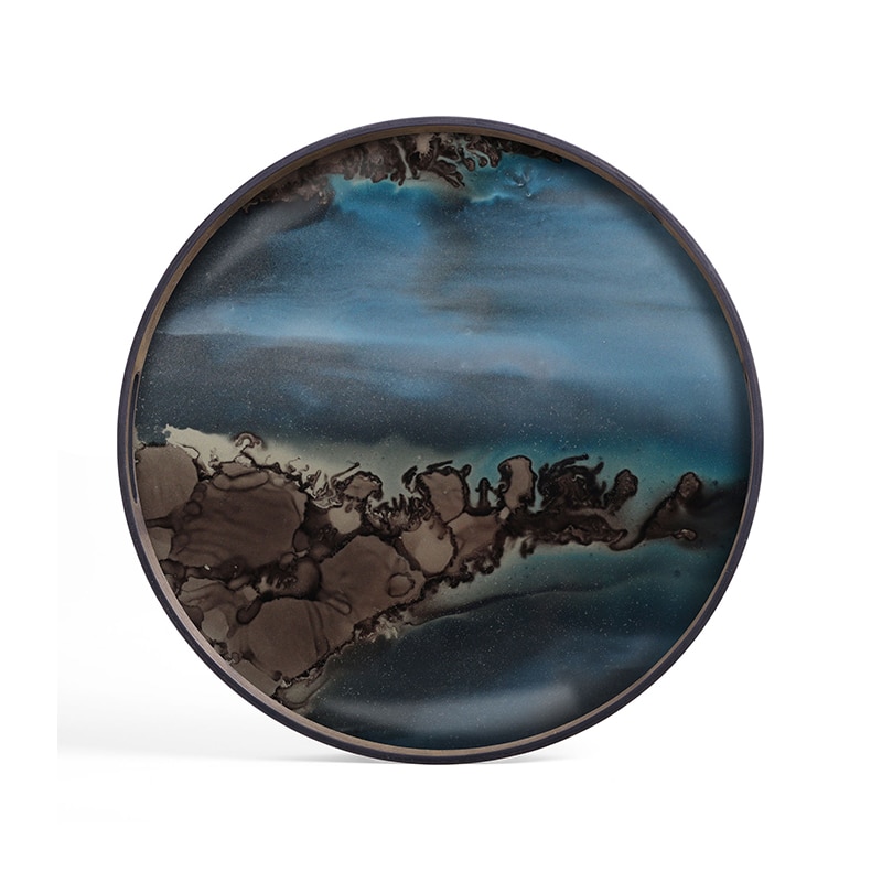 Ethnicraft Round Tray Small by Dawn Sweitzer Olson and Baker - Designer & Contemporary Sofas, Furniture - Olson and Baker showcases original designs from authentic, designer brands. Buy contemporary furniture, lighting, storage, sofas & chairs at Olson + Baker.