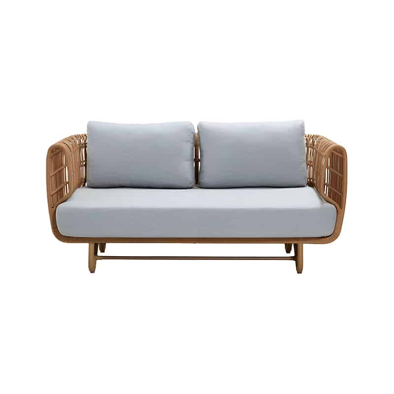Cane-line Nest Sofa Two Seater by Foersom and Hiort-Lorenzen Olson and Baker - Designer & Contemporary Sofas, Furniture - Olson and Baker showcases original designs from authentic, designer brands. Buy contemporary furniture, lighting, storage, sofas & chairs at Olson + Baker.