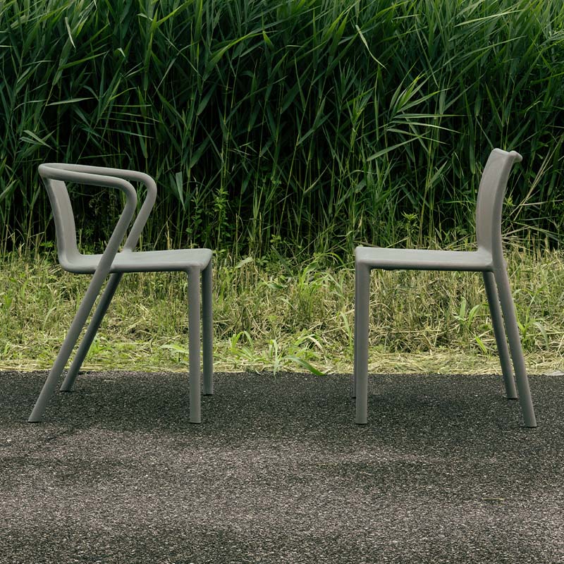 Magis Re Air Chair with Arms 1814 C Grey Recycled Plastic Lifestyle Image 03