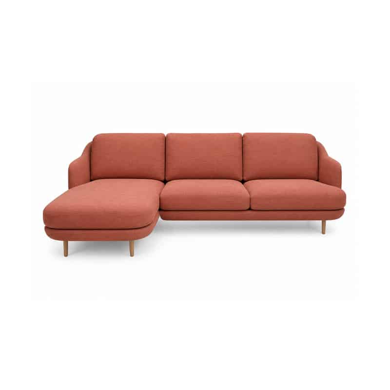 Fritz Hansen - Lune Sofa LH Linara Gingersnap Oak Legs Olson and Baker - Designer & Contemporary Sofas, Furniture - Olson and Baker showcases original designs from authentic, designer brands. Buy contemporary furniture, lighting, storage, sofas & chairs at Olson + Baker.