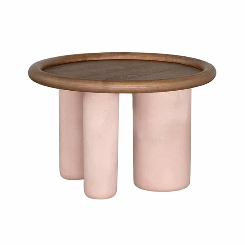 Tacchini Pluto Side Table - 60cm - Cement/Walnut by Studiopepe Olson and Baker - Designer & Contemporary Sofas, Furniture - Olson and Baker showcases original designs from authentic, designer brands. Buy contemporary furniture, lighting, storage, sofas & chairs at Olson + Baker.