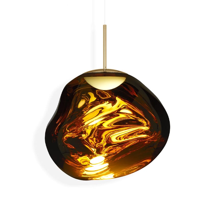 Tom Dixon Melt Pendant Light - Gold - Medium by Tom Dixon Olson and Baker - Designer & Contemporary Sofas, Furniture - Olson and Baker showcases original designs from authentic, designer brands. Buy contemporary furniture, lighting, storage, sofas & chairs at Olson + Baker.