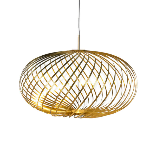 Tom Dixon Spring Pendant Light - Brass - Medium by Tom Dixon Olson and Baker - Designer & Contemporary Sofas, Furniture - Olson and Baker showcases original designs from authentic, designer brands. Buy contemporary furniture, lighting, storage, sofas & chairs at Olson + Baker.