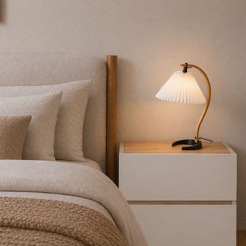 Olson-and-Baker-Crick-Bedside-Table Frassino Tinto Rovere Naturale with Avena Lifestyle Image 02