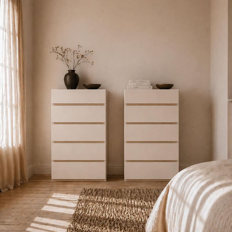 Olson-and-Baker-Crick-Tallboy-Frassino-Tinto-Rovere-Naturale-with-Avena-Lifestyle Image 01