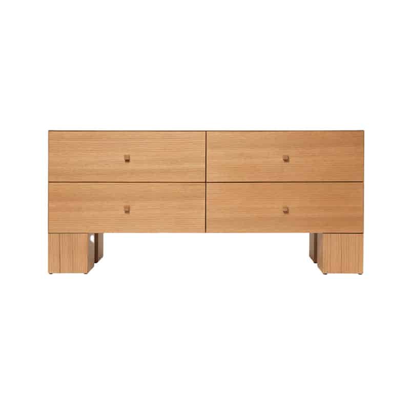 Ferm Living Kuben 2x2 Drawers - Natural Oak - Outlet by Ferm Living Olson and Baker - Designer & Contemporary Sofas, Furniture - Olson and Baker showcases original designs from authentic, designer brands. Buy contemporary furniture, lighting, storage, sofas & chairs at Olson + Baker.