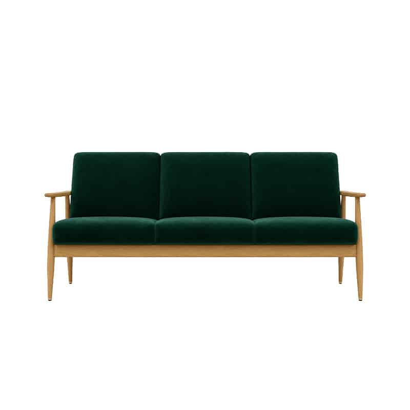 Fox 3 Seater Bottle green velvet Natural Stained Ash Pack Shot 5 Olson and Baker - Designer & Contemporary Sofas, Furniture - Olson and Baker showcases original designs from authentic, designer brands. Buy contemporary furniture, lighting, storage, sofas & chairs at Olson + Baker.