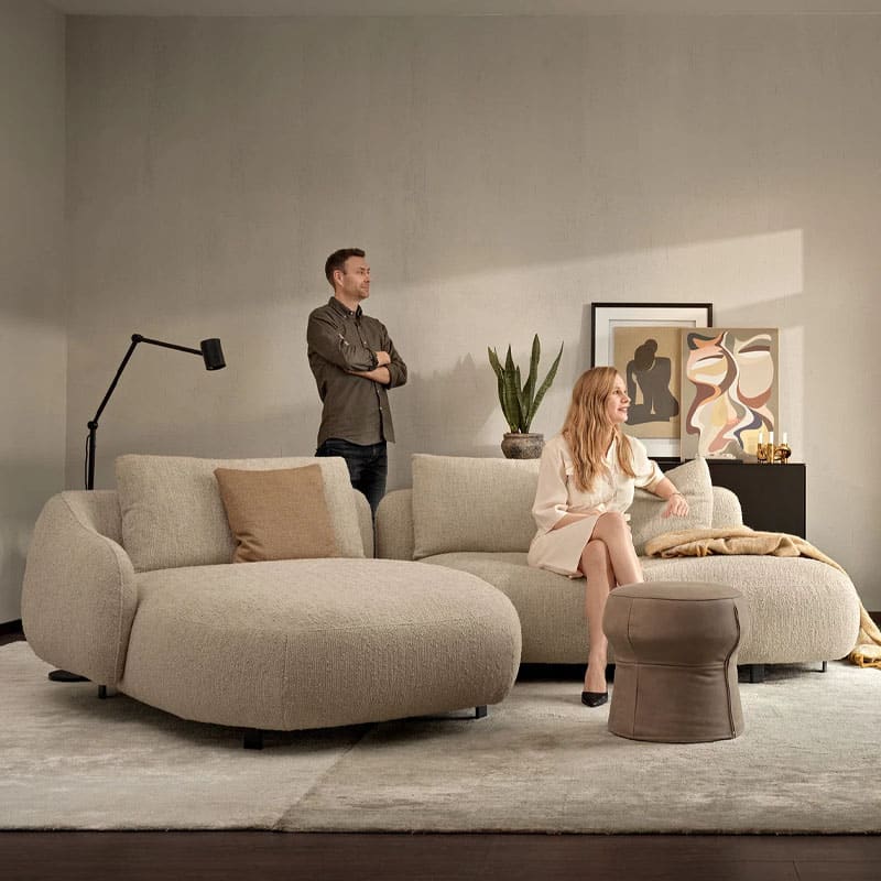 Furninova-Orca-Chaise-Sofa-Lifestyle Image 01 Olson and Baker - Designer & Contemporary Sofas, Furniture - Olson and Baker showcases original designs from authentic, designer brands. Buy contemporary furniture, lighting, storage, sofas & chairs at Olson + Baker.