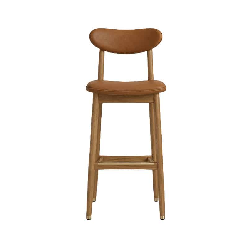 200-190 Bar Stool natural leather brown Dark Stained Ash Pack Shot 9 Olson and Baker - Designer & Contemporary Sofas, Furniture - Olson and Baker showcases original designs from authentic, designer brands. Buy contemporary furniture, lighting, storage, sofas & chairs at Olson + Baker.